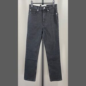 NEW Everlane Jeans Womens 23 short black denim straight slim preppy organic